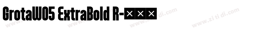 GrotaW05 ExtraBold R字体转换
